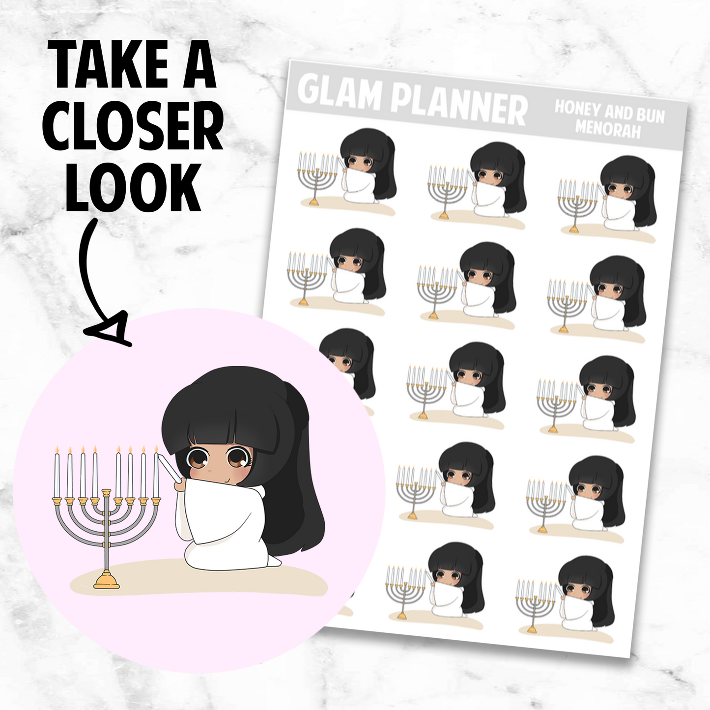 Honey and Bun: Menorah