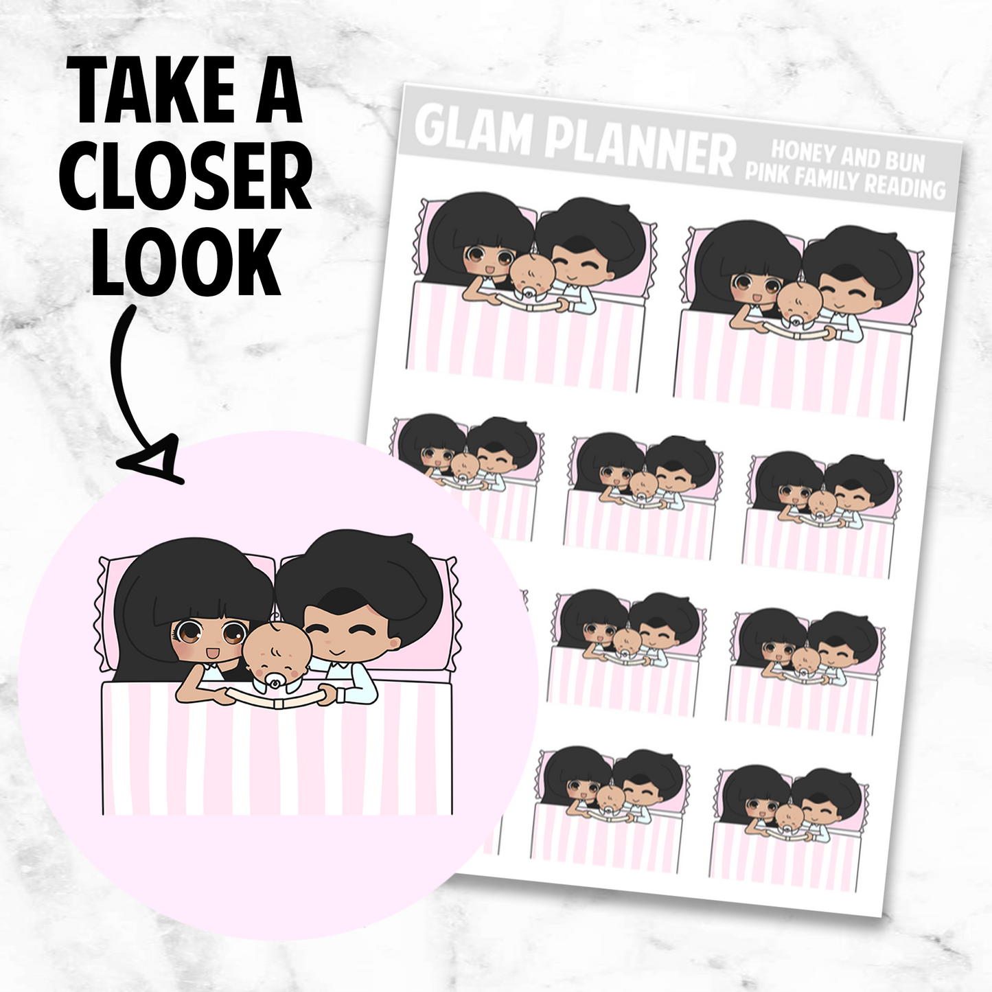 Honey and Bun: Pink Family Reading