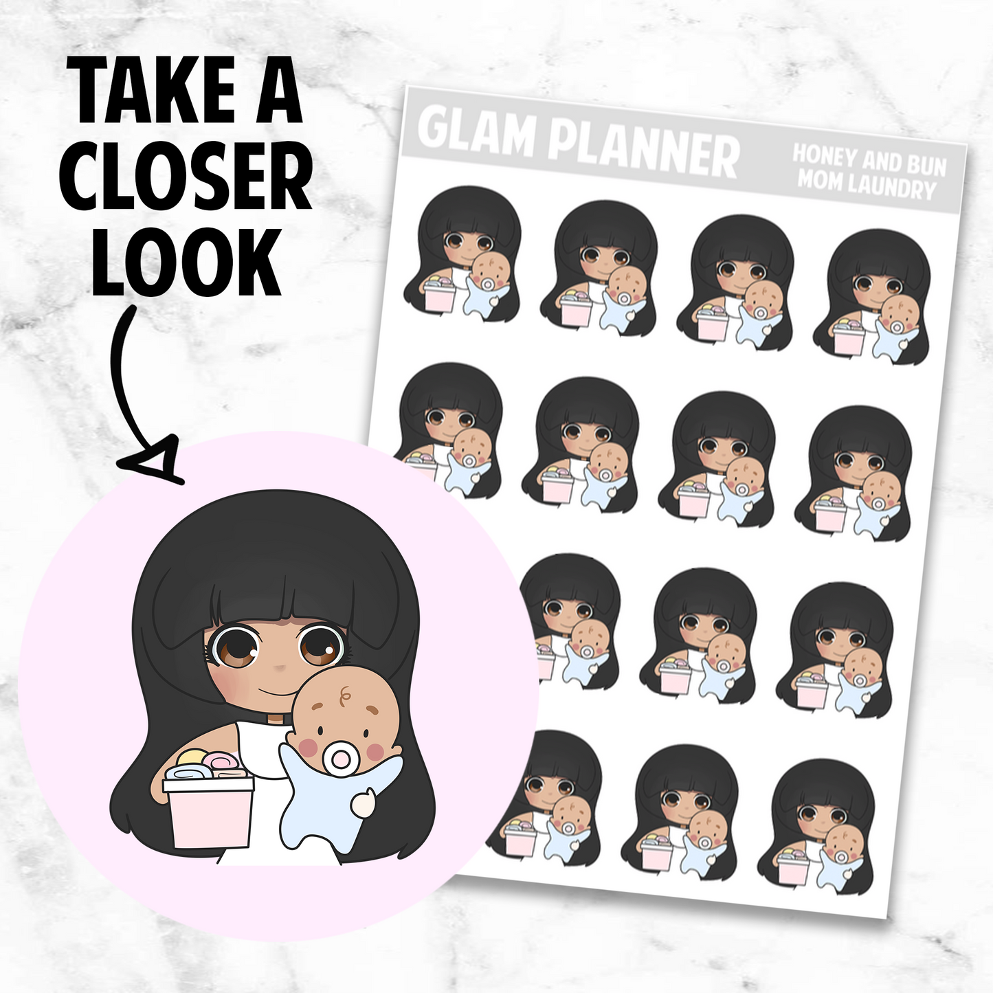 Honey and Bun: Mom Laundry