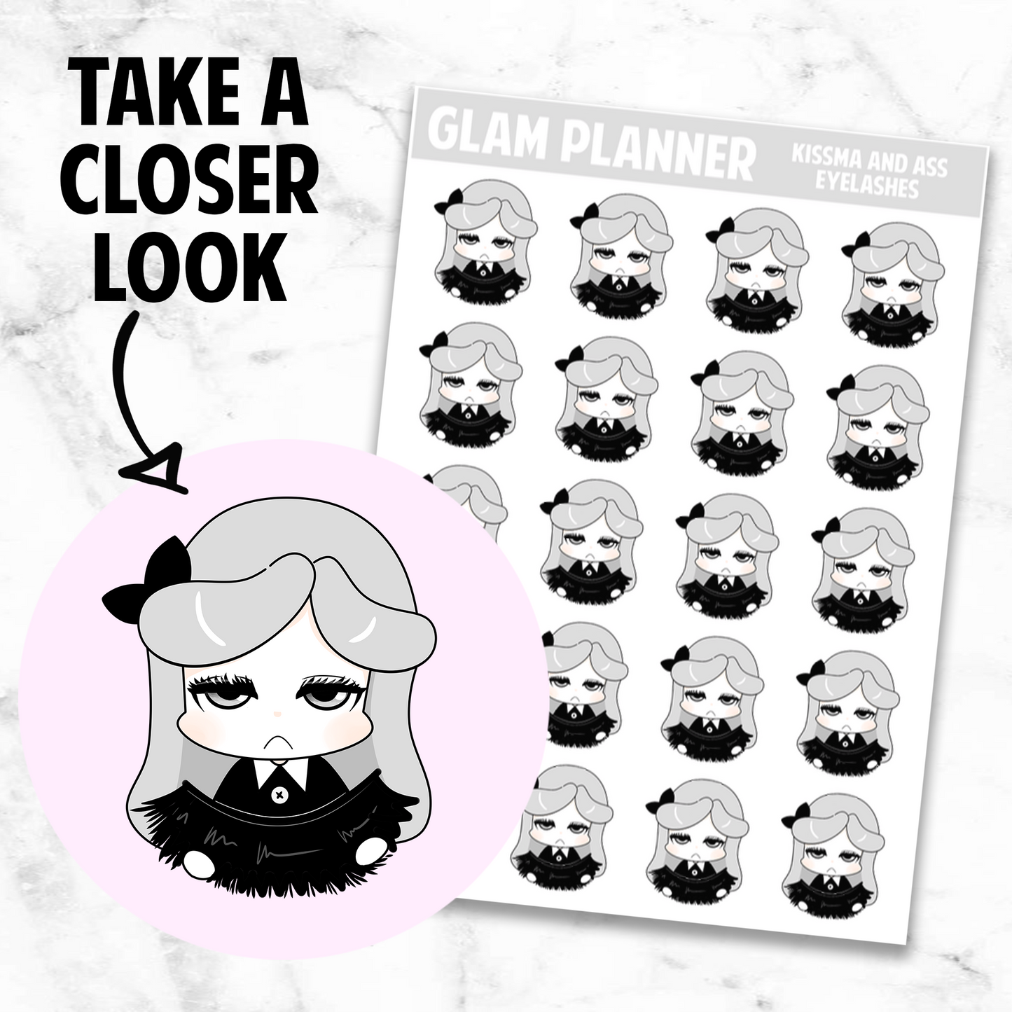 Kissma and Ass: Eyelashes