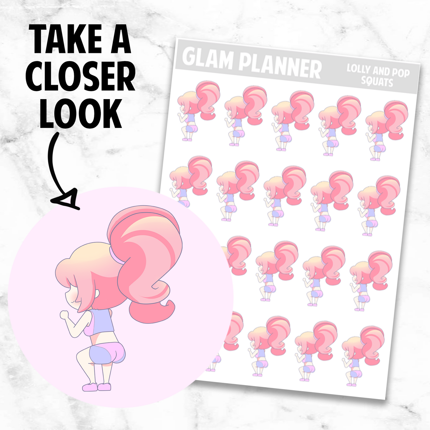 Lolly and Pop: Squats