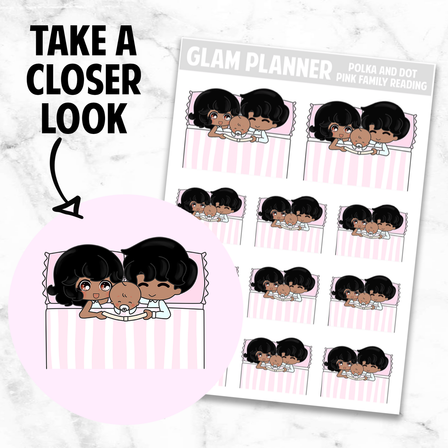 Polka and Dot: Pink Family Reading