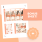 Peach Bellini Premium Printable Sticker Kit