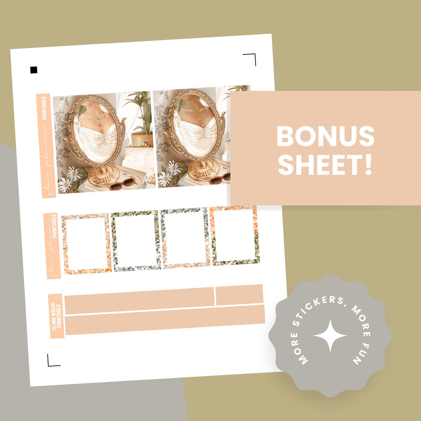 Golden Hour Premium Printable Sticker Kit