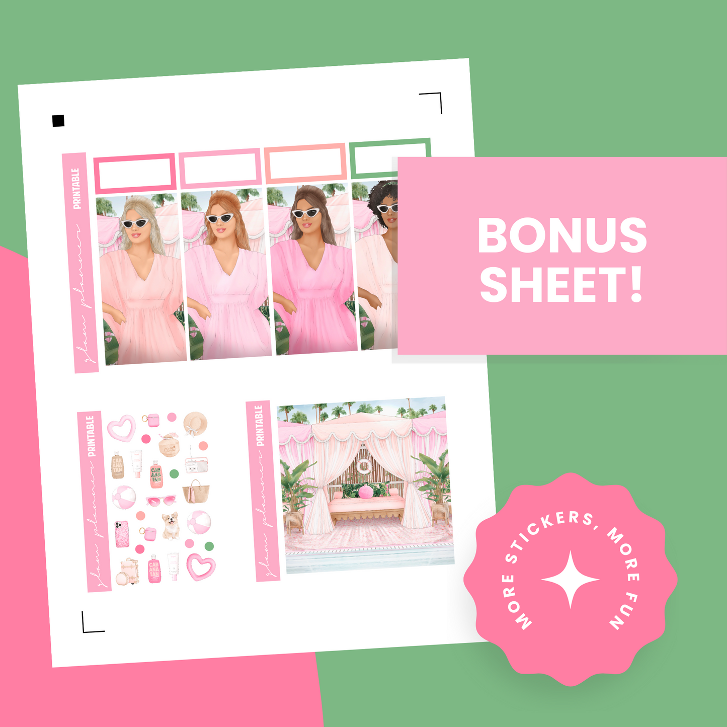 Cabana Premium Printable Sticker Kit