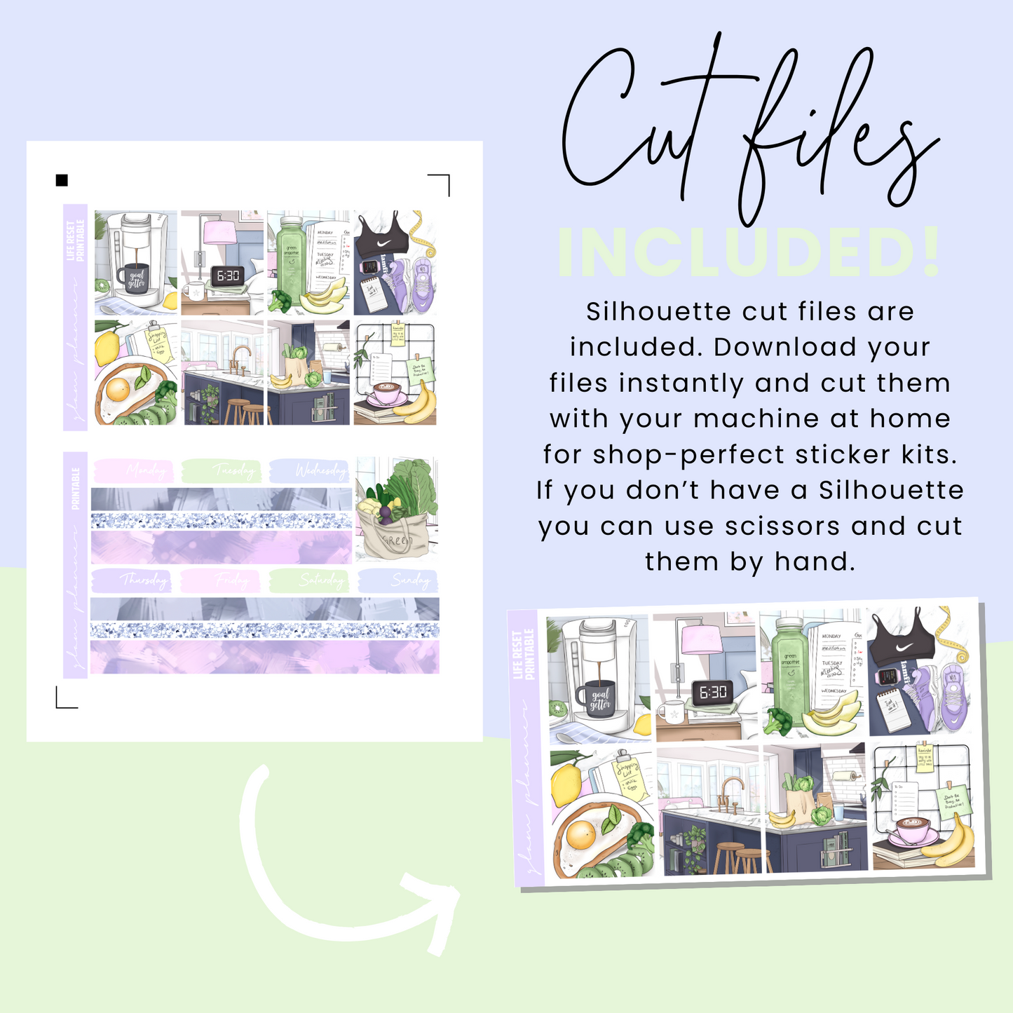 Life Reset Premium Printable Sticker Kit