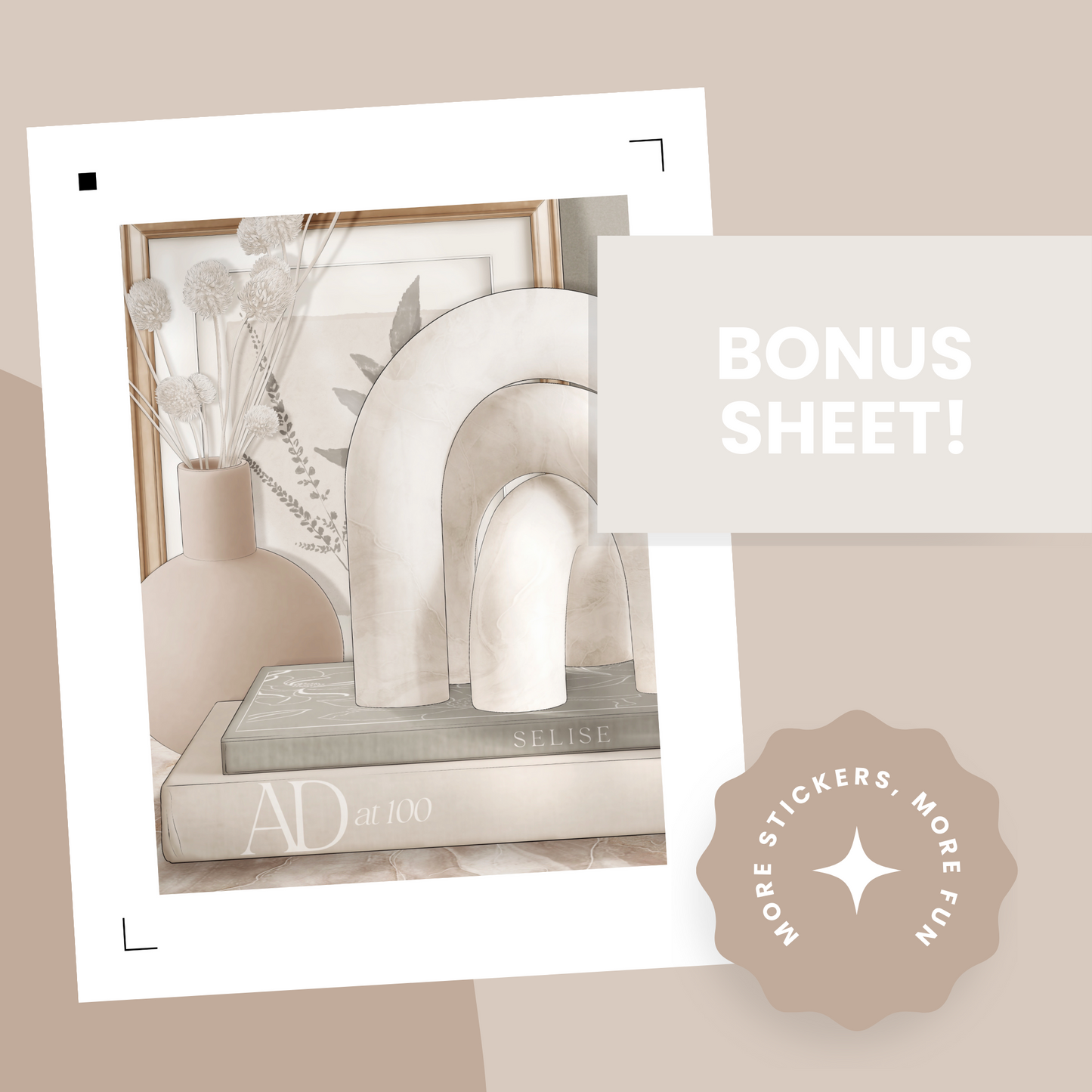 Creme Premium Printable Sticker Kit