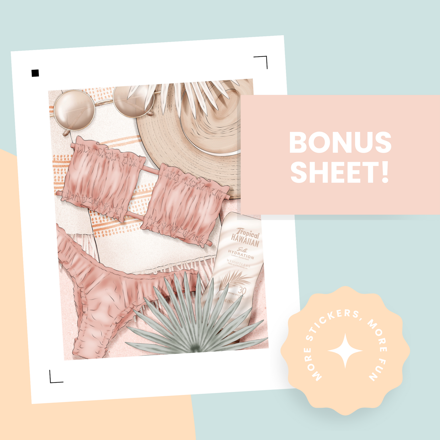 Pink Sands Premium Printable Sticker Kit