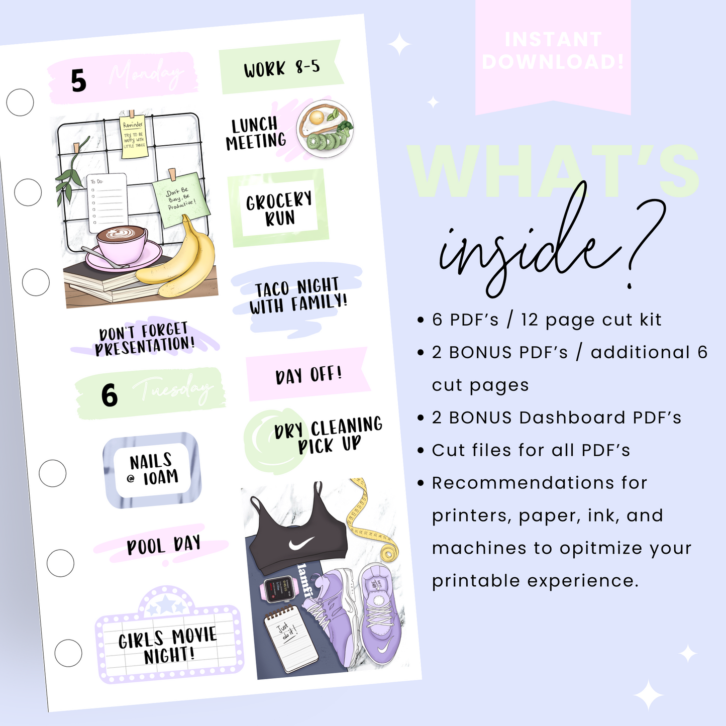 Life Reset Premium Printable Sticker Kit
