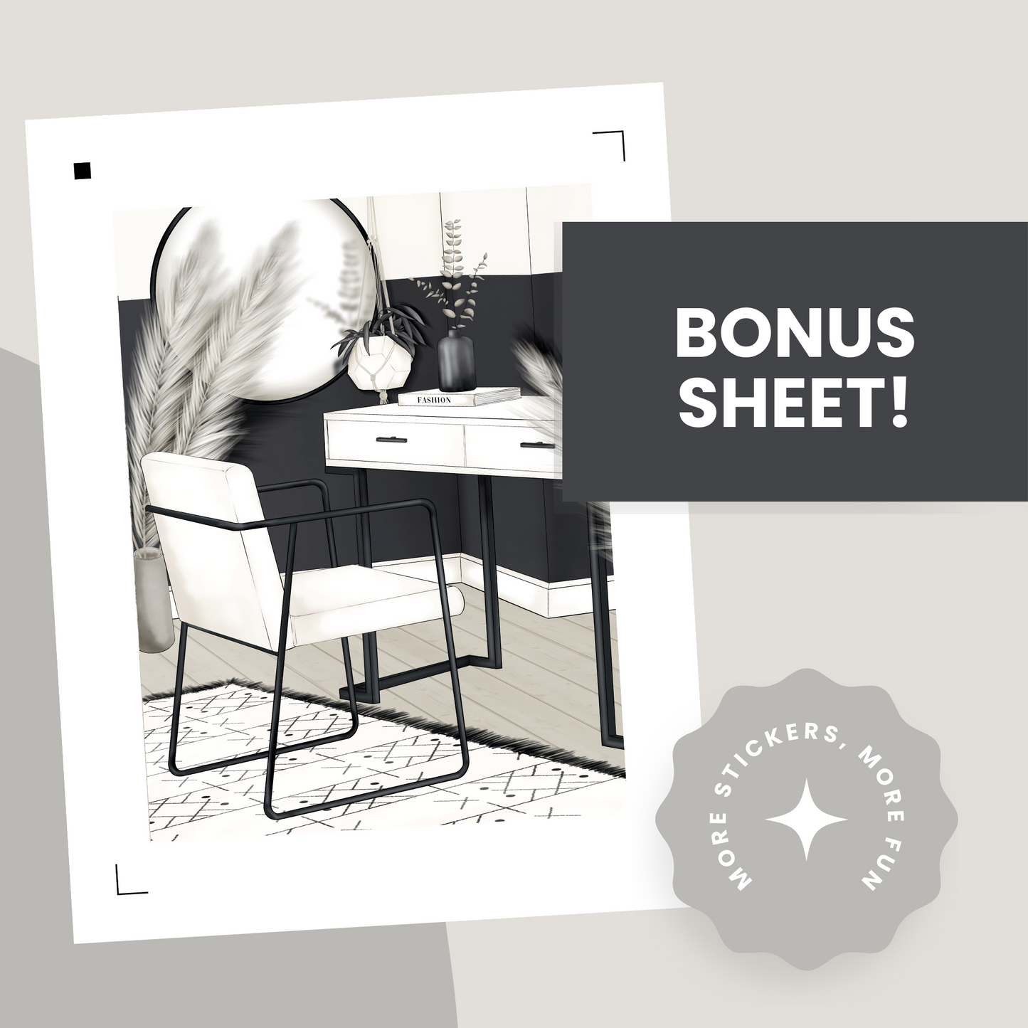 Noir Edit Premium Printable Sticker Kit