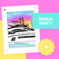 Miami Sunset Premium Printable Sticker Kit