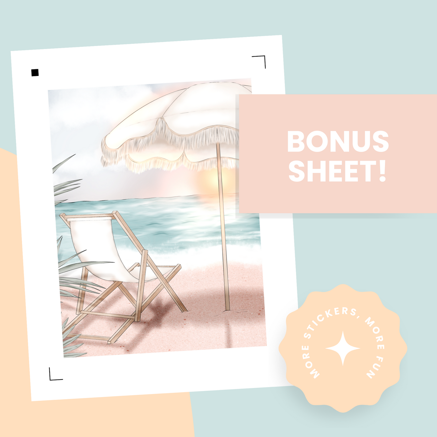 Pink Sands Premium Printable Sticker Kit