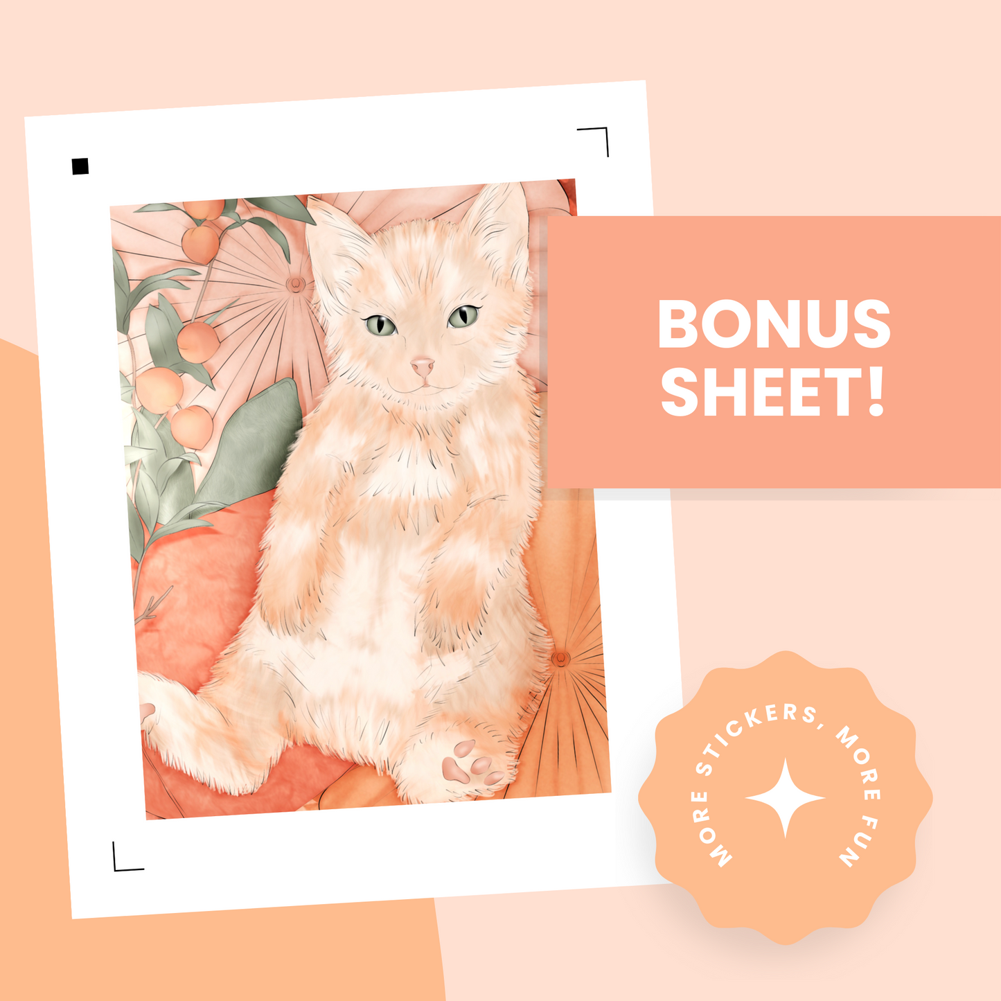 Peach Bellini Premium Printable Sticker Kit