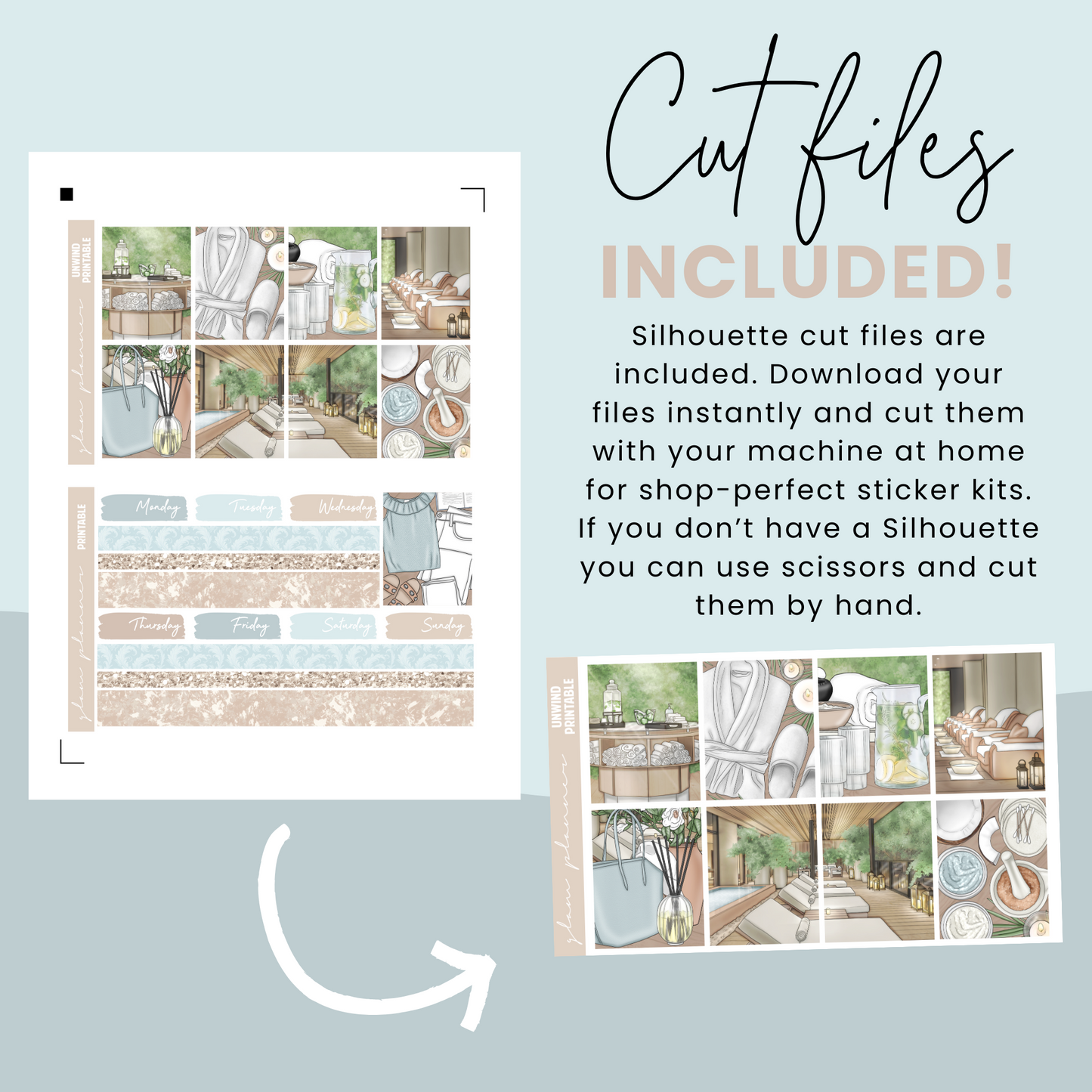 Unwind Premium Printable Sticker Kit