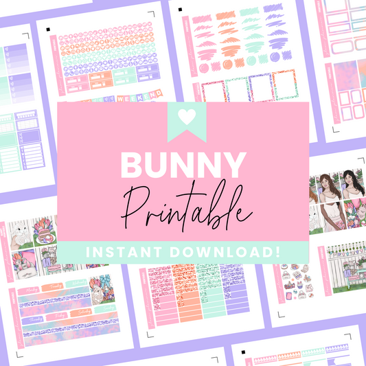 Bunny Premium Printable Sticker Kit