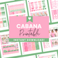 Cabana Premium Printable Sticker Kit