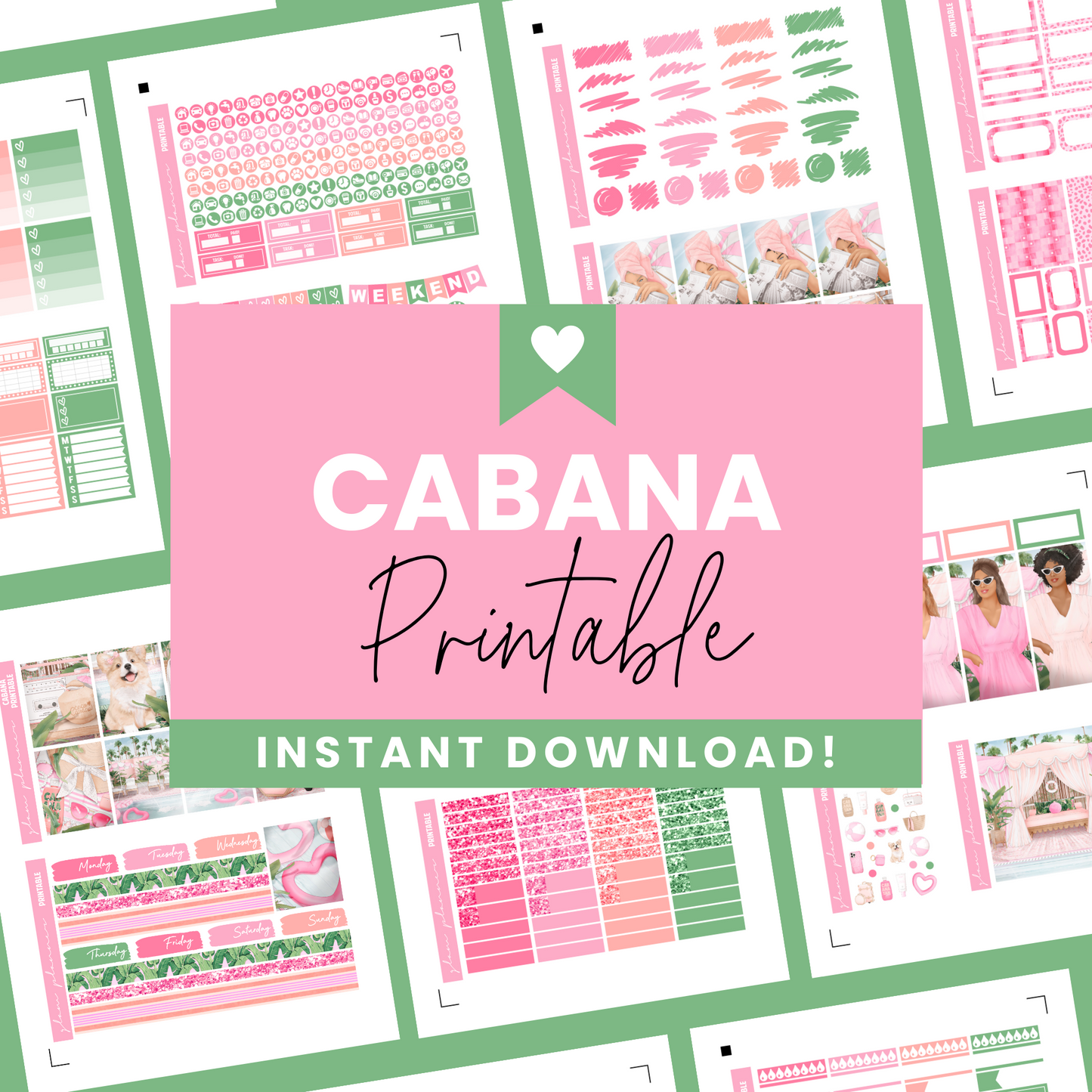 Cabana Premium Printable Sticker Kit