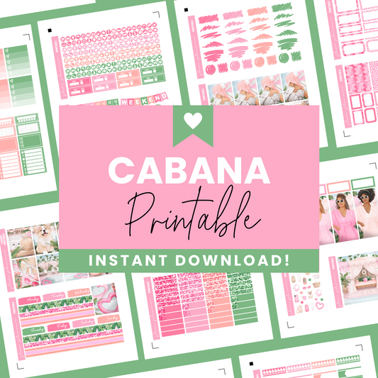 Cabana Premium Printable Sticker Kit
