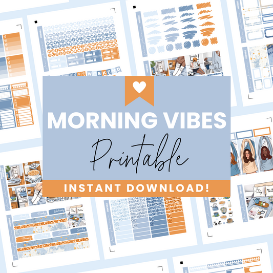 Morning Vibes Premium Printable Sticker Kit