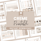 Creme Premium Printable Sticker Kit