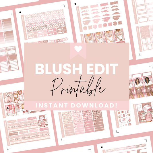 Blush Edit Premium Printable Sticker Kit