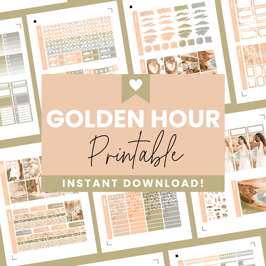 Golden Hour Premium Printable Sticker Kit