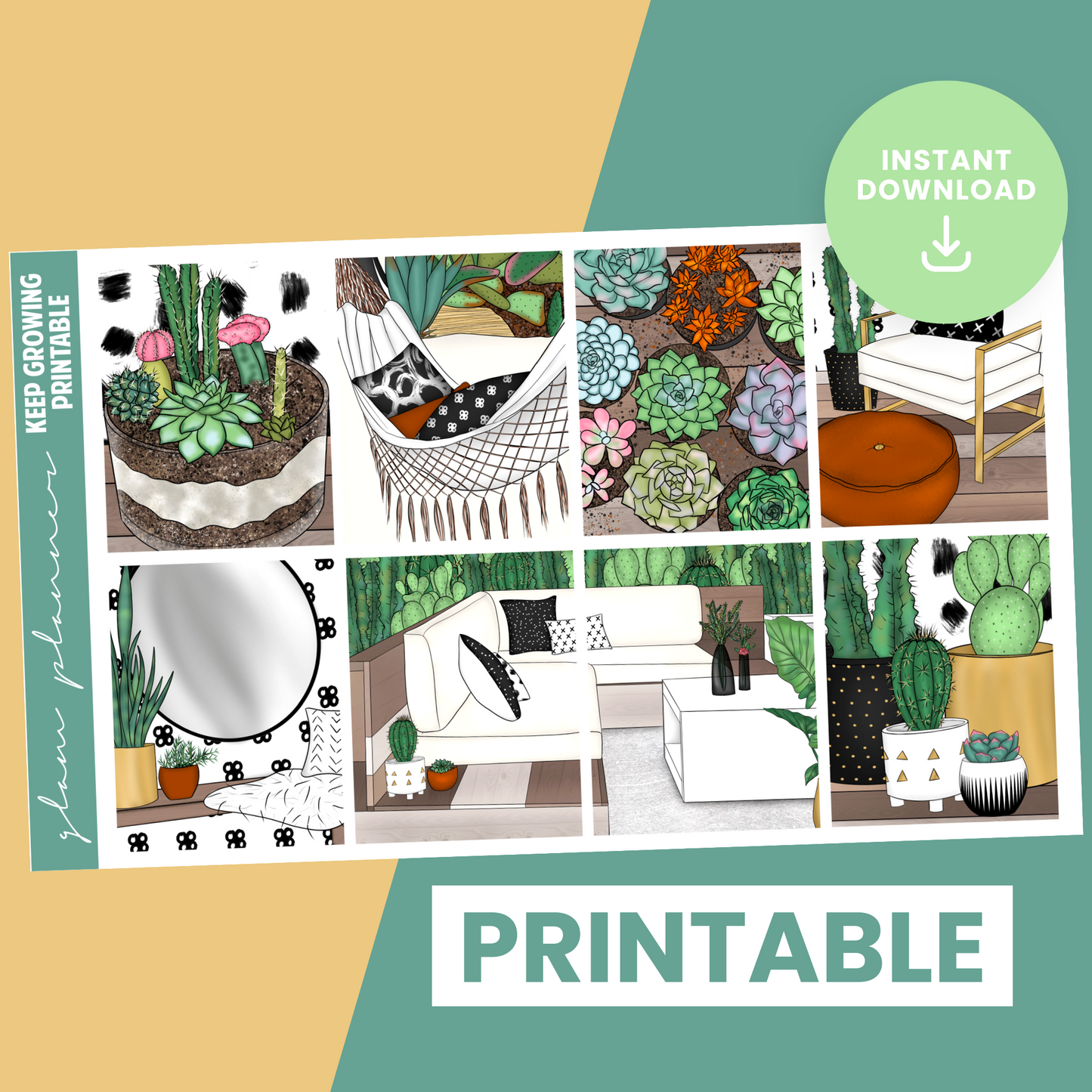 Keep Growing Premium Printable Sticker Kit
