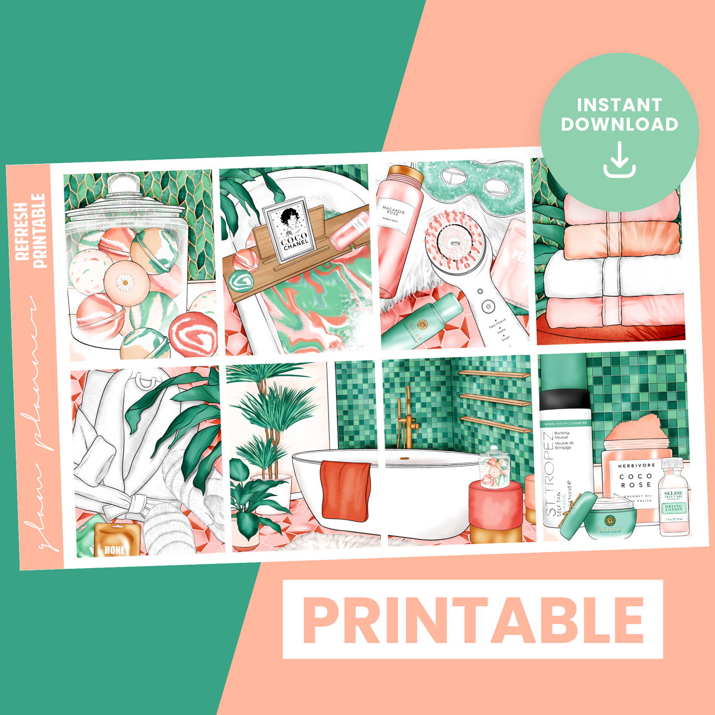 Refresh Premium Printable Sticker Kit