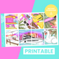 Miami Sunset Premium Printable Sticker Kit