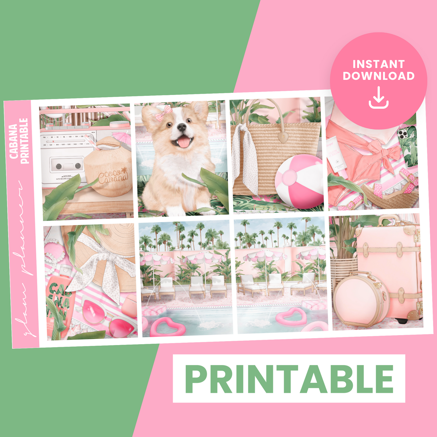 Cabana Premium Printable Sticker Kit