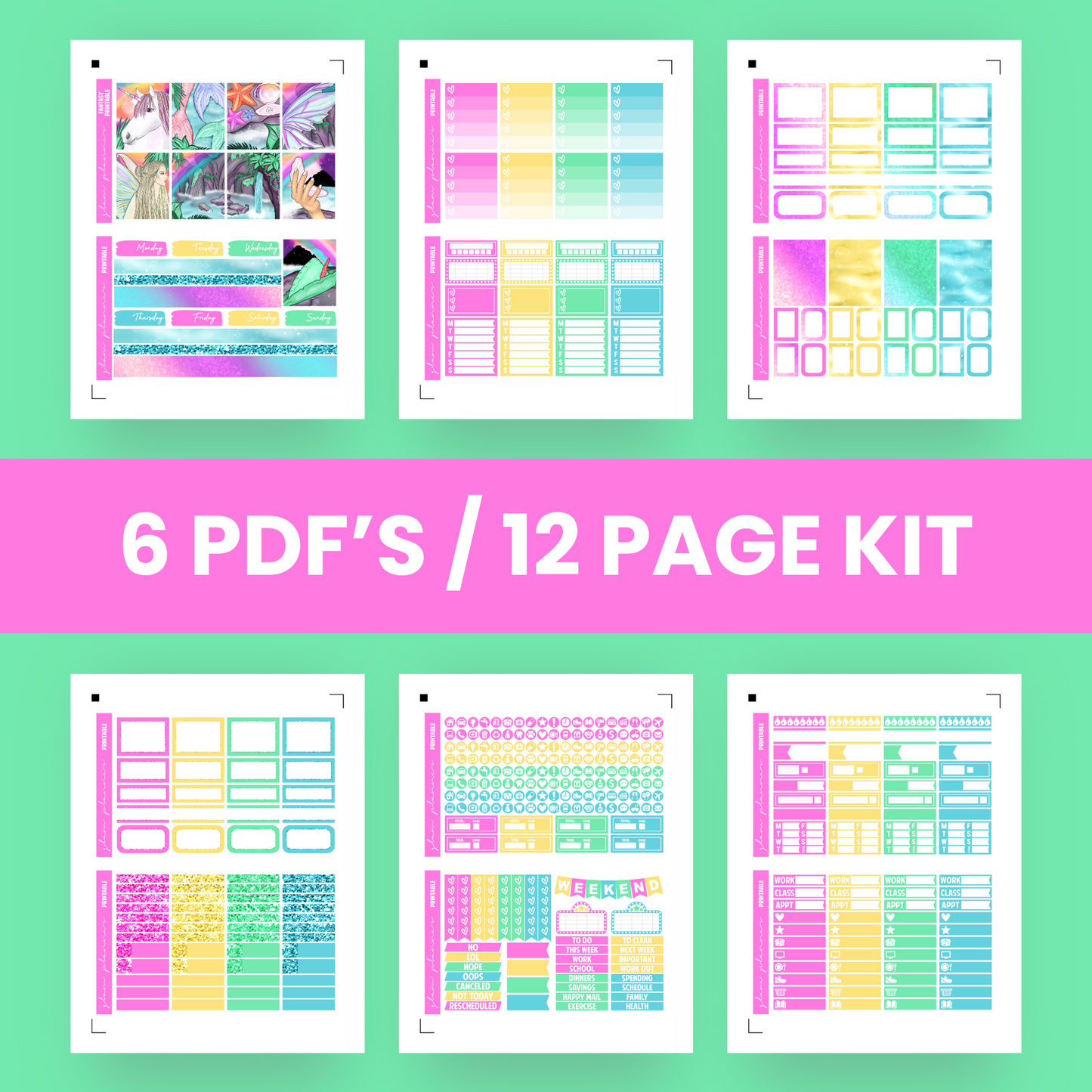 Fantasy Premium Printable Sticker Kit