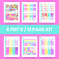 Miami Sunset Premium Printable Sticker Kit