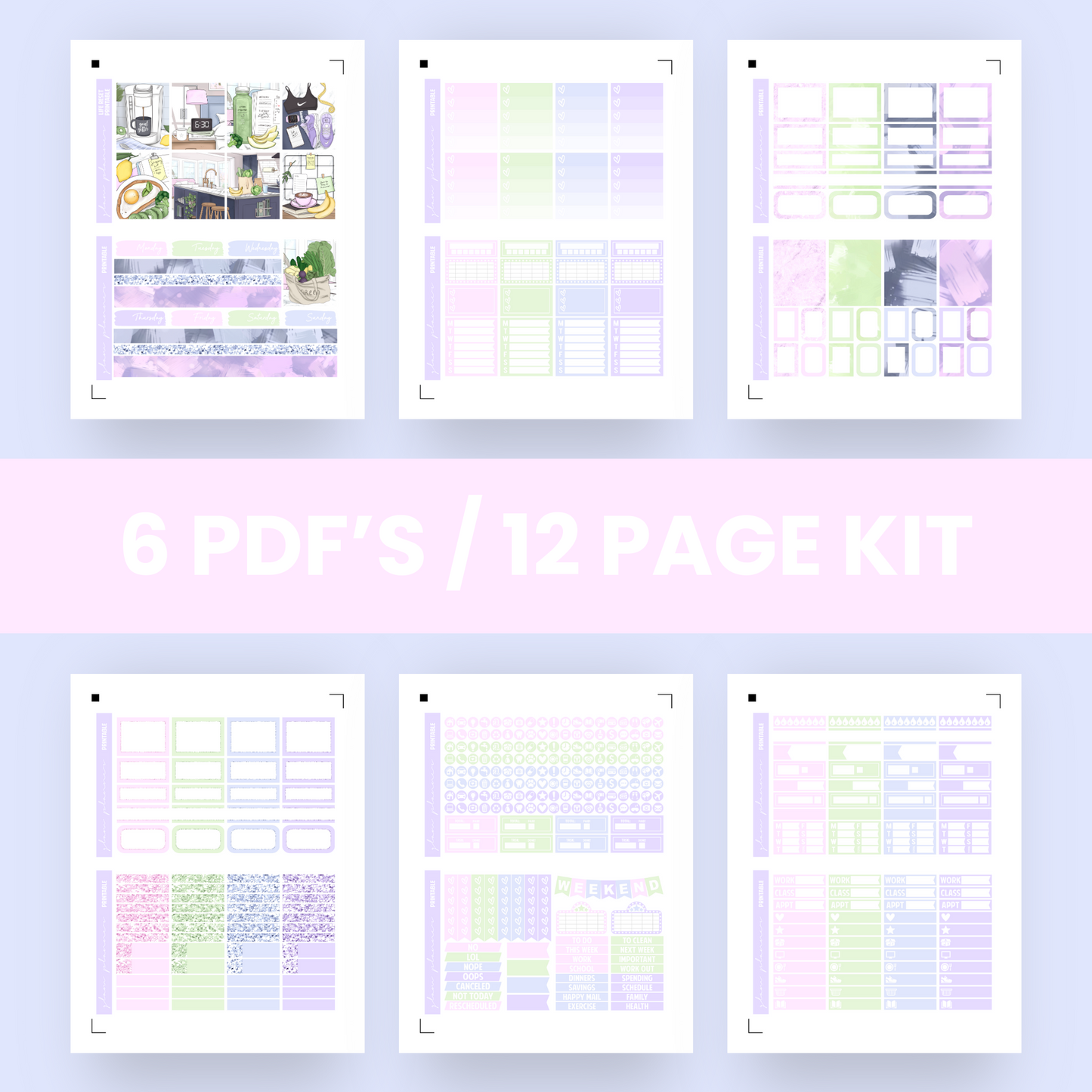 Life Reset Premium Printable Sticker Kit