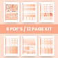 Peach Bellini Premium Printable Sticker Kit