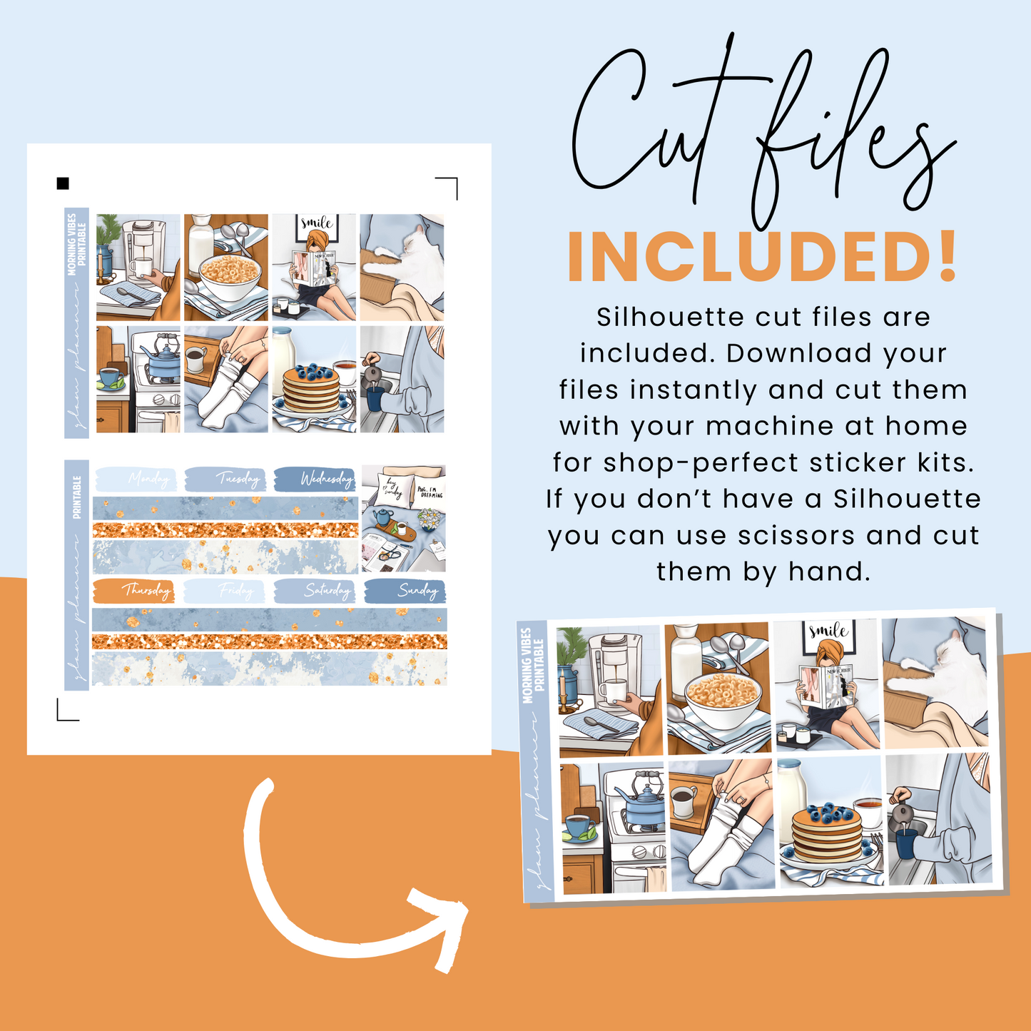 Morning Vibes Premium Printable Sticker Kit