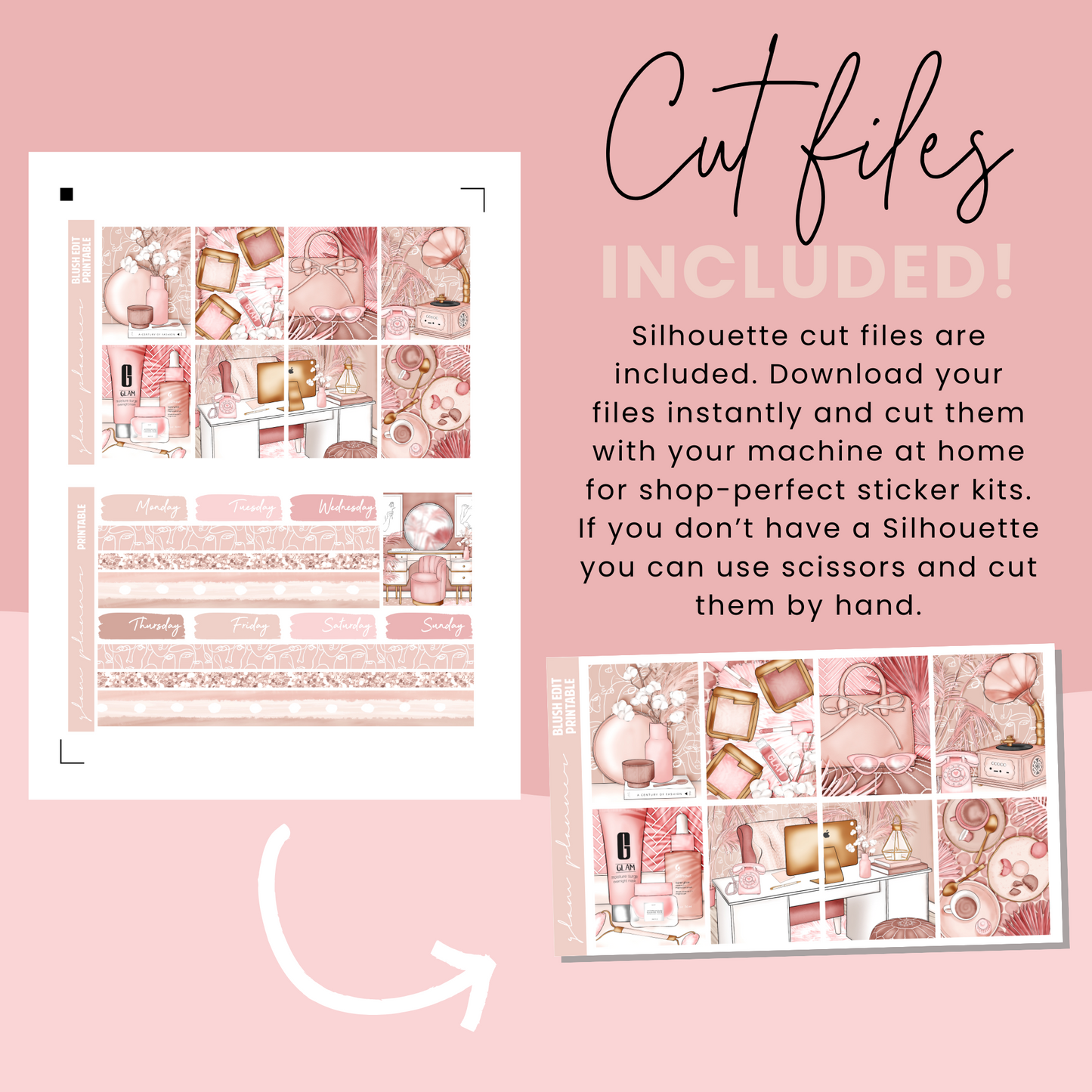 Blush Edit Premium Printable Sticker Kit