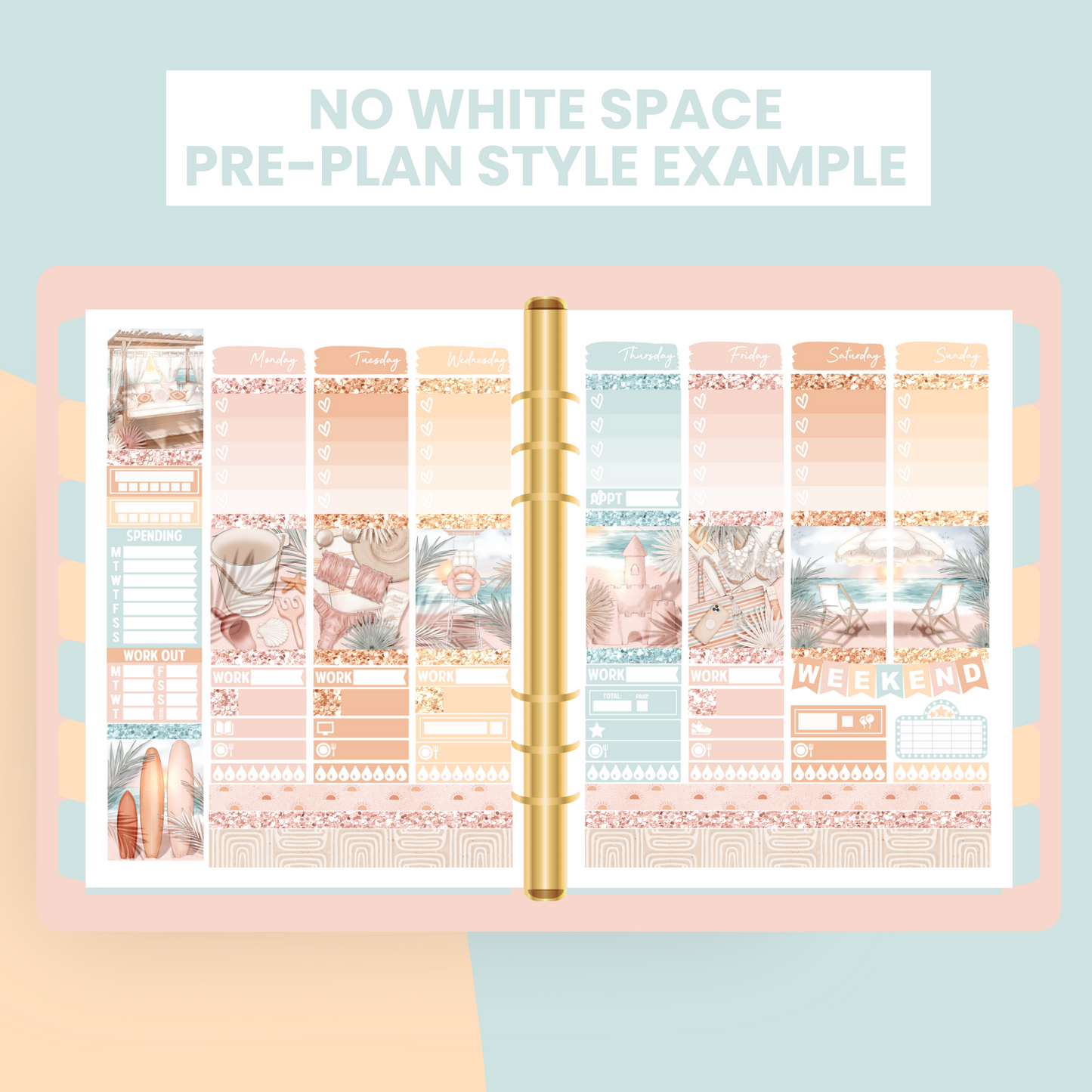 Pink Sands Premium Printable Sticker Kit