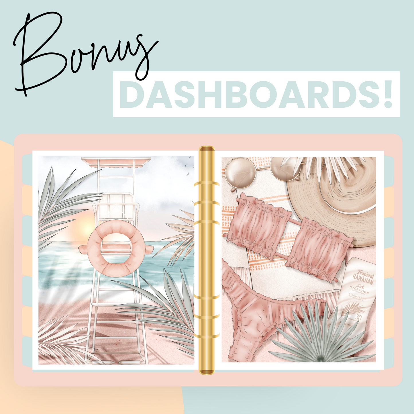 Pink Sands Premium Printable Sticker Kit