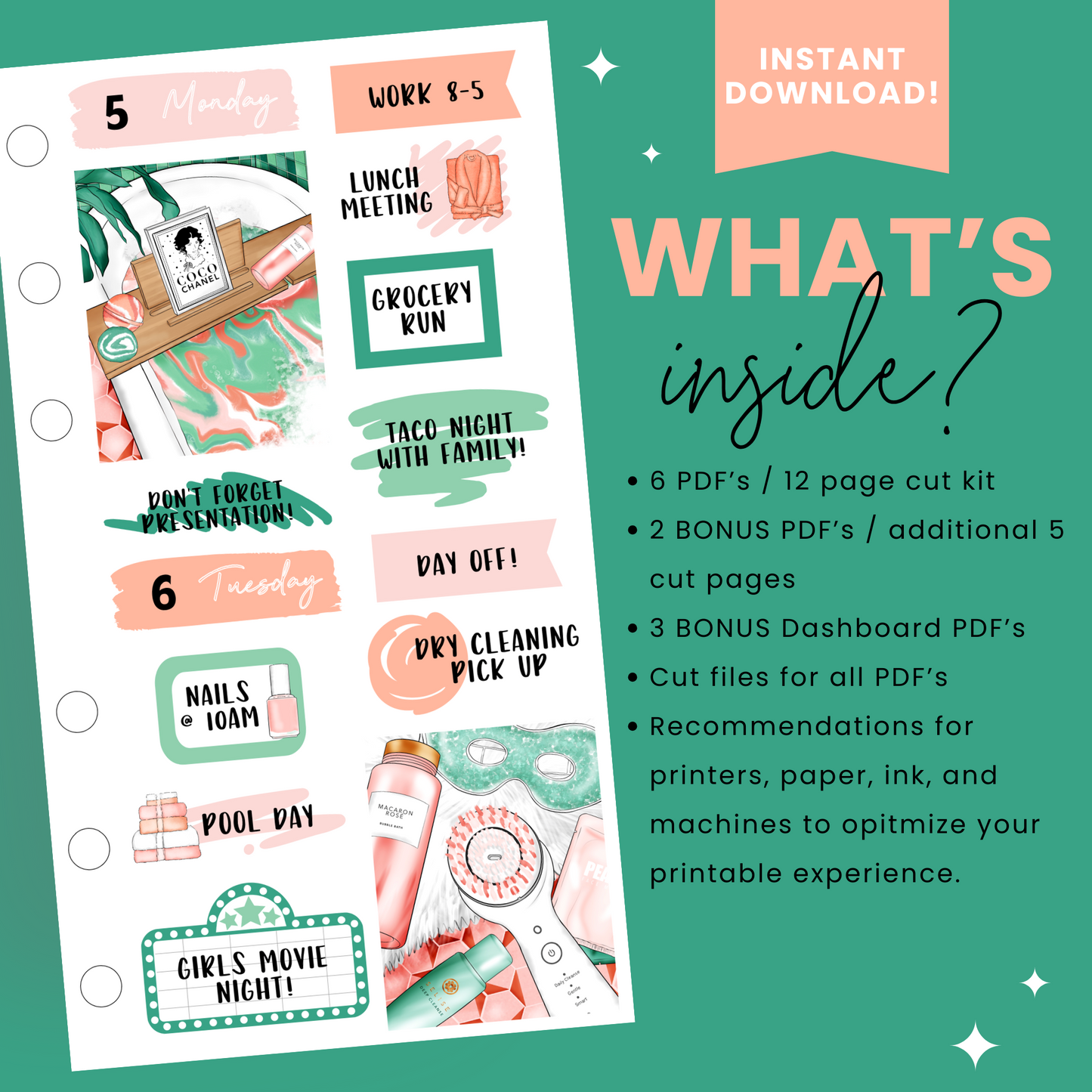 Refresh Premium Printable Sticker Kit