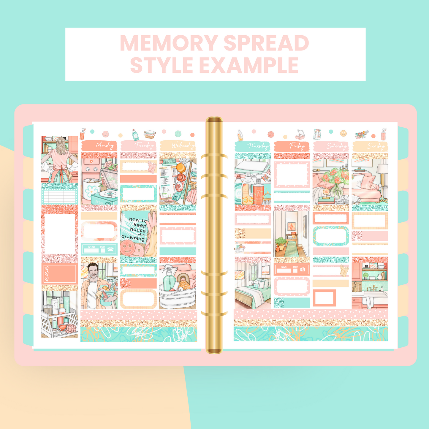 Happy & Clean Premium Printable Sticker Kit