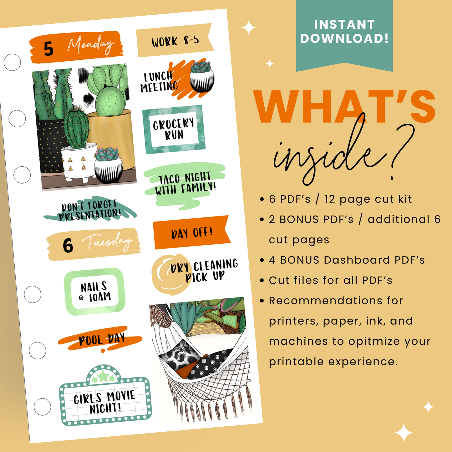 Keep Growing Premium Printable Sticker Kit