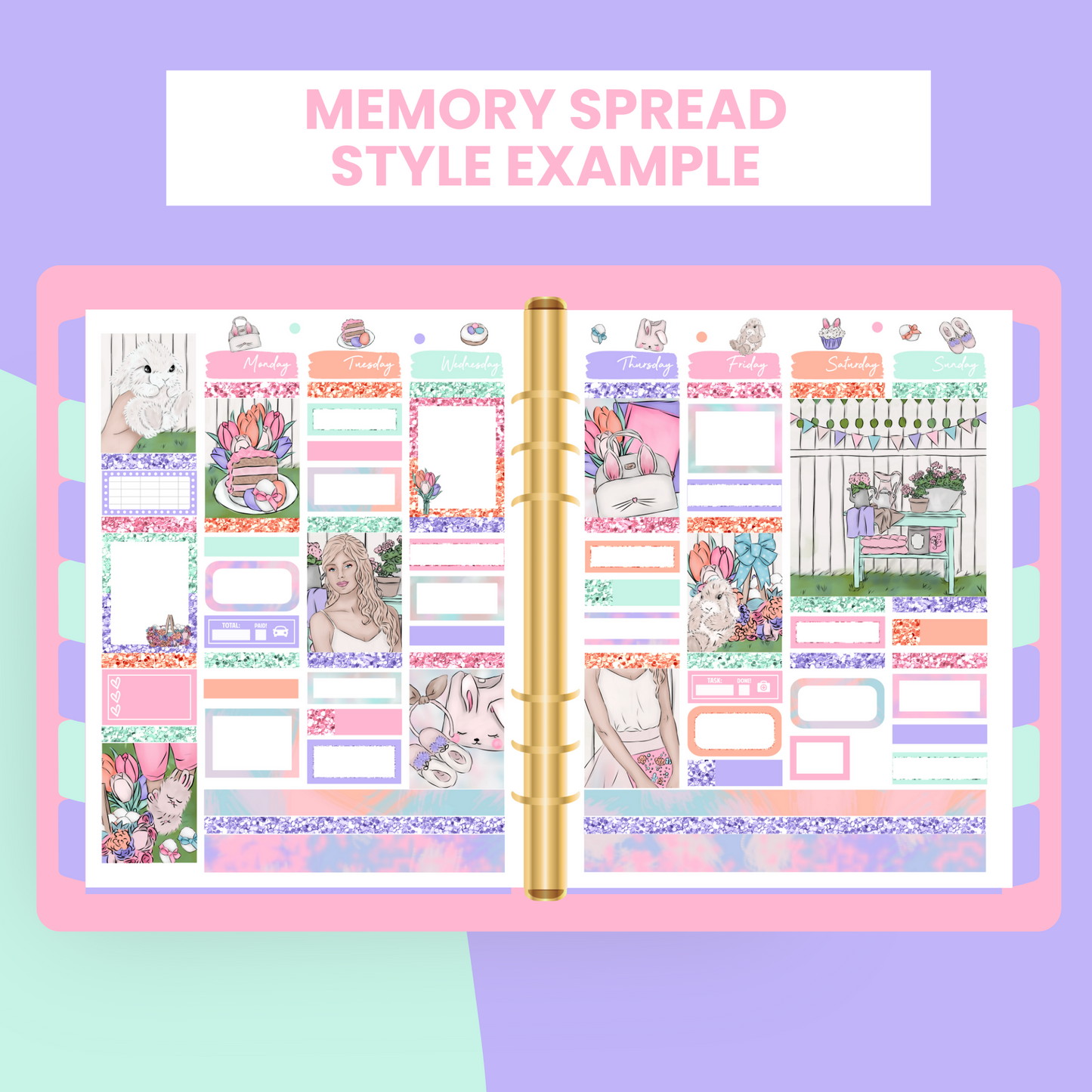 Bunny Premium Printable Sticker Kit