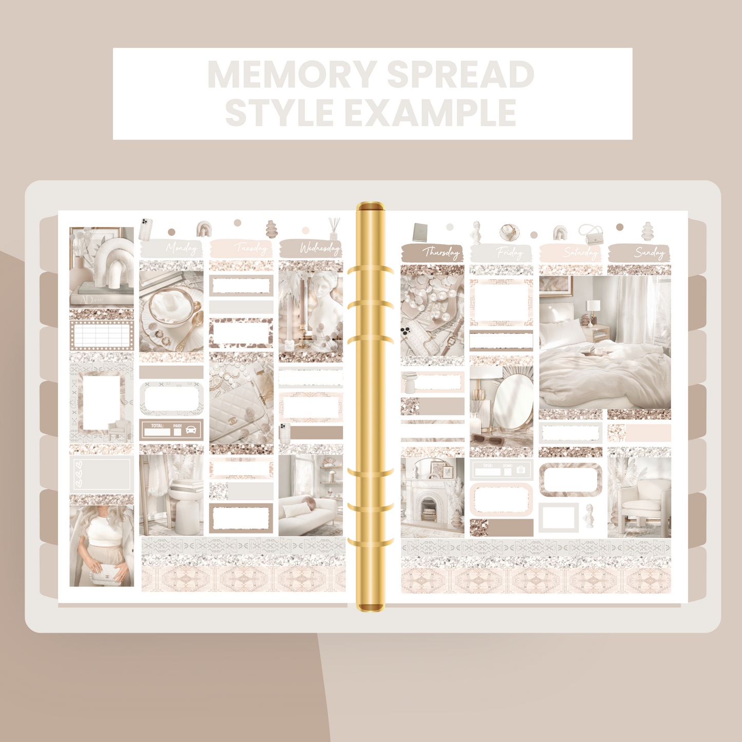 Creme Premium Printable Sticker Kit