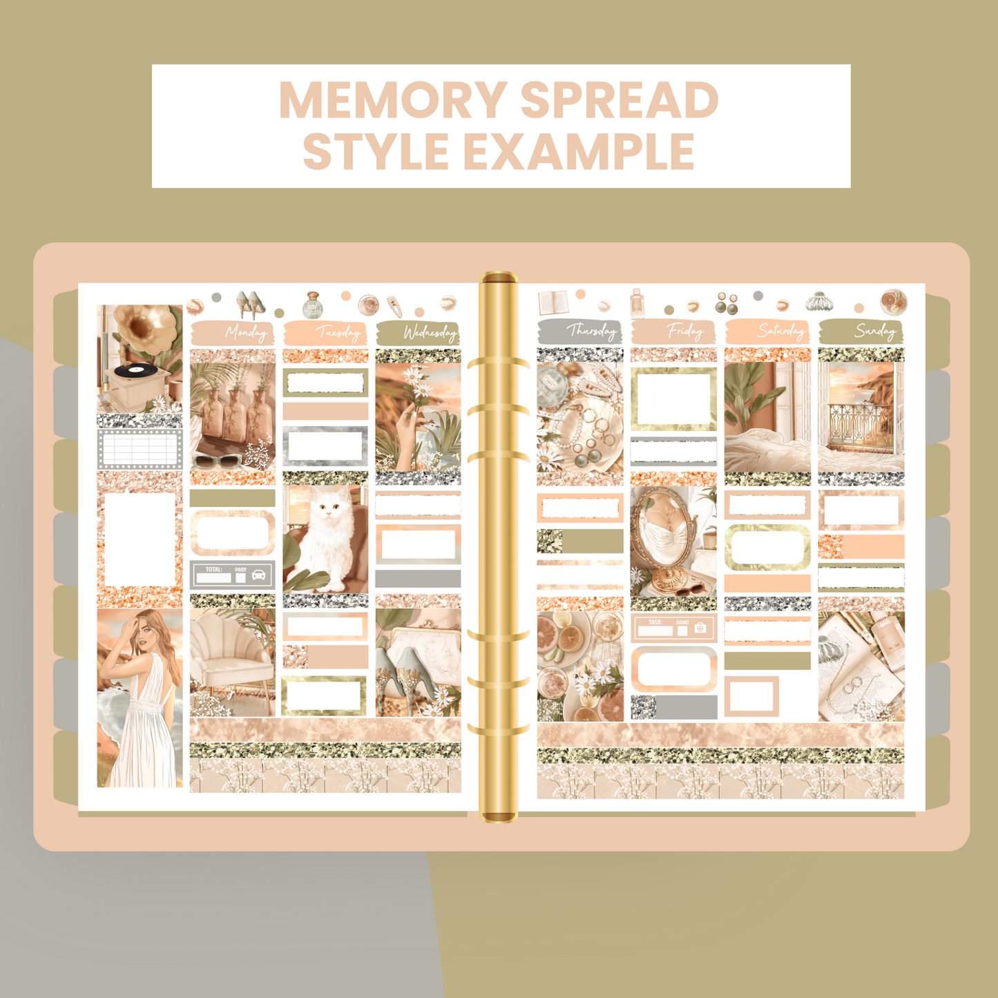 Golden Hour Premium Printable Sticker Kit