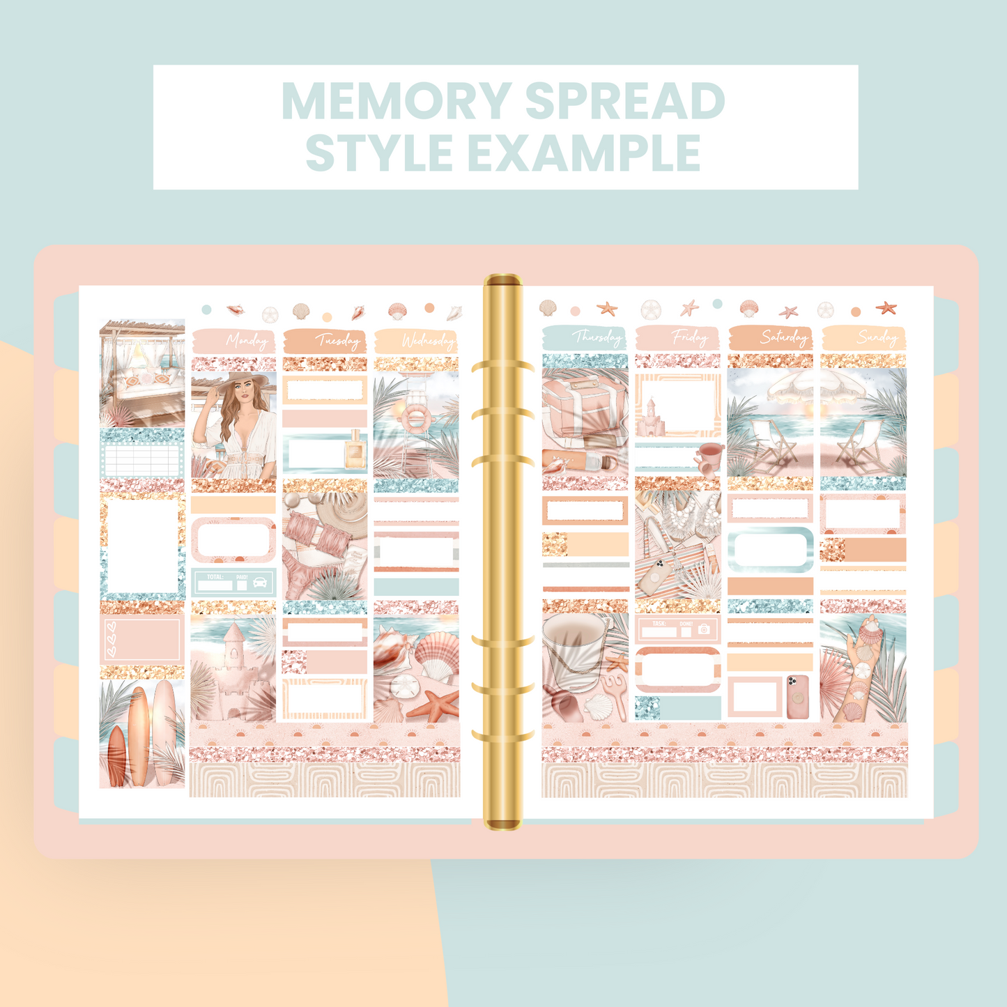 Pink Sands Premium Printable Sticker Kit