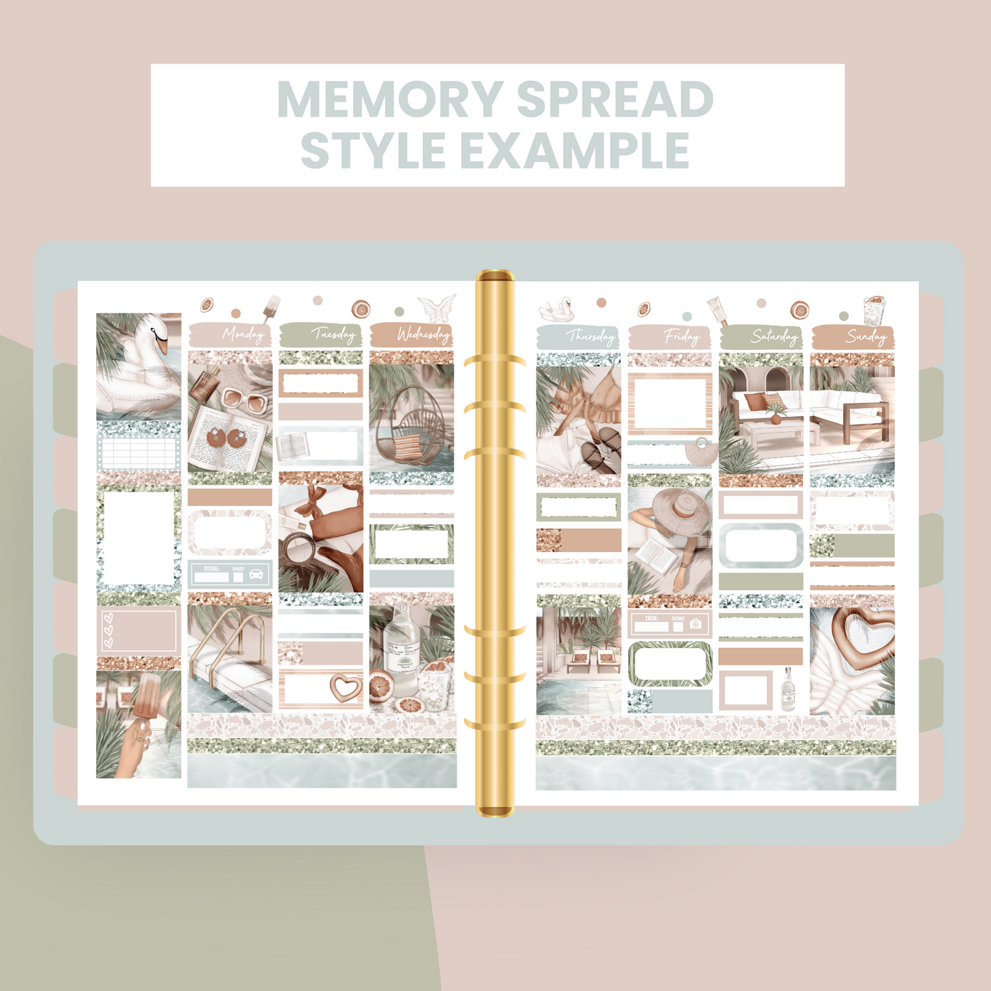 Tranquil Premium Printable Sticker Kit