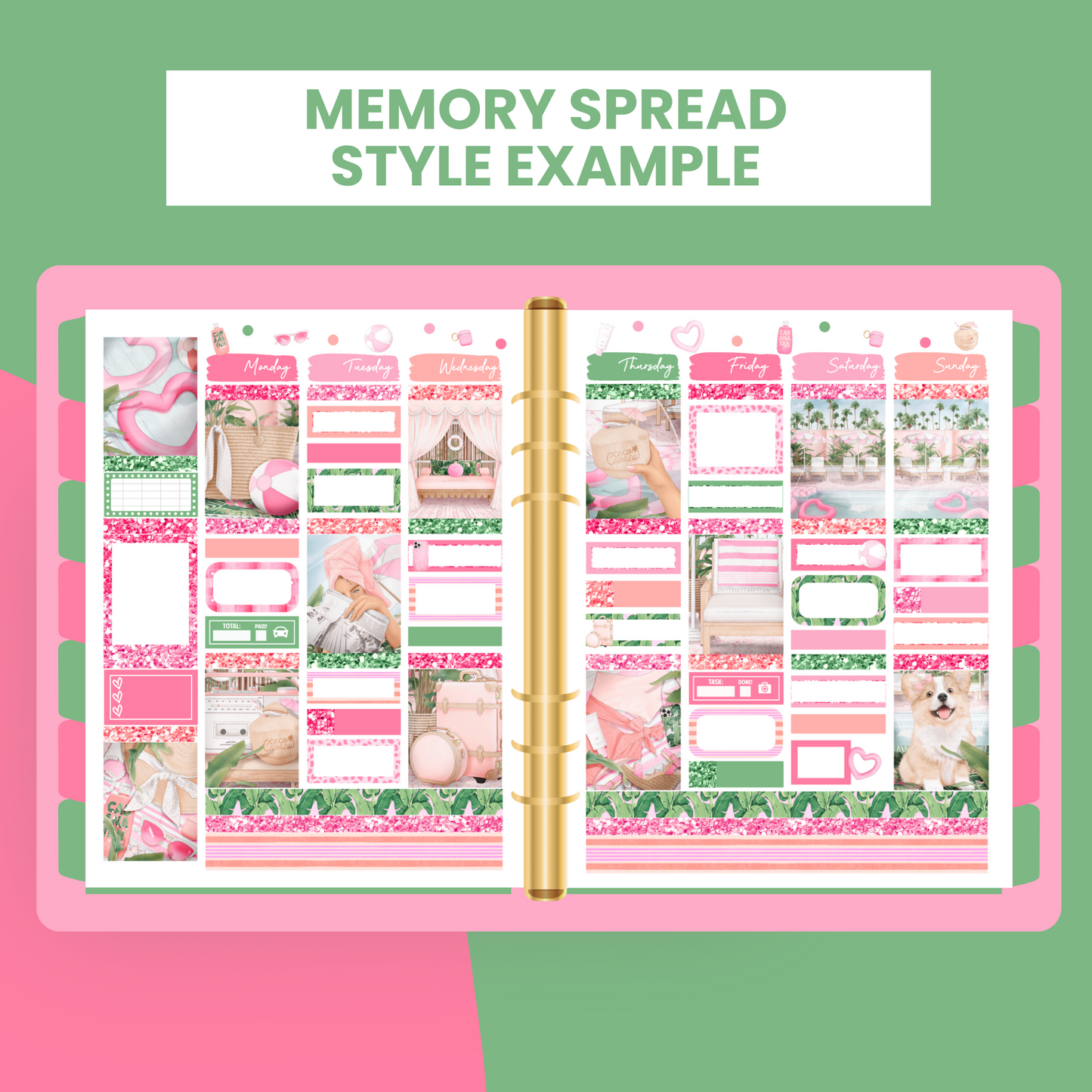 Cabana Premium Printable Sticker Kit