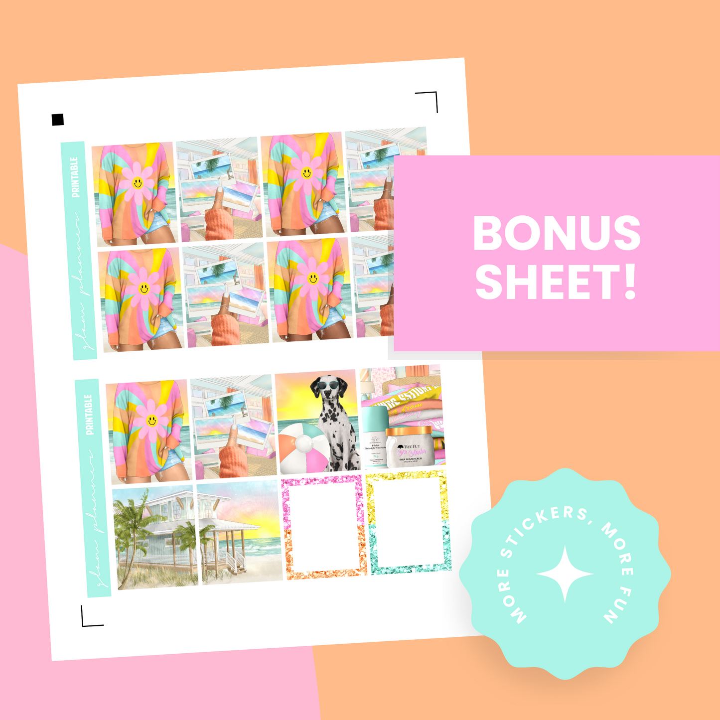 Sun's Out Premium Printable Sticker Kit