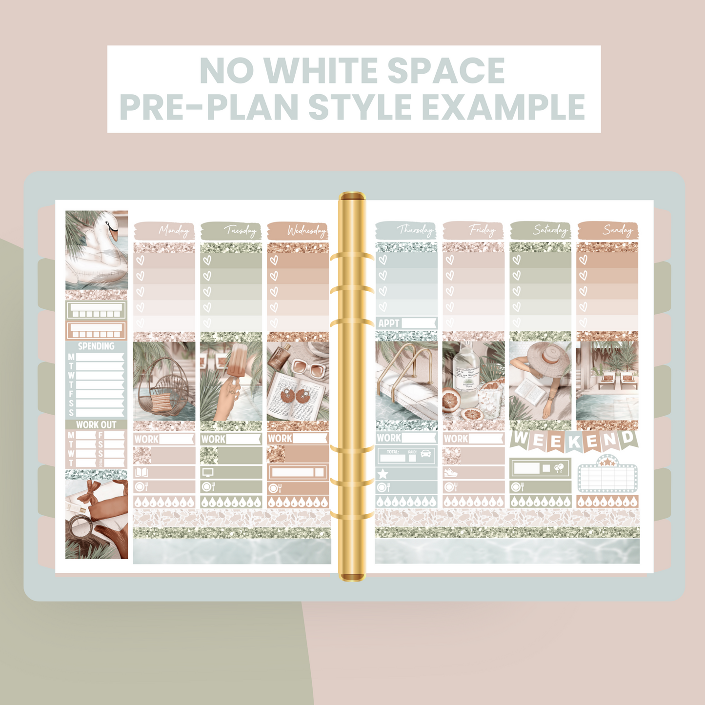 Tranquil Premium Printable Sticker Kit