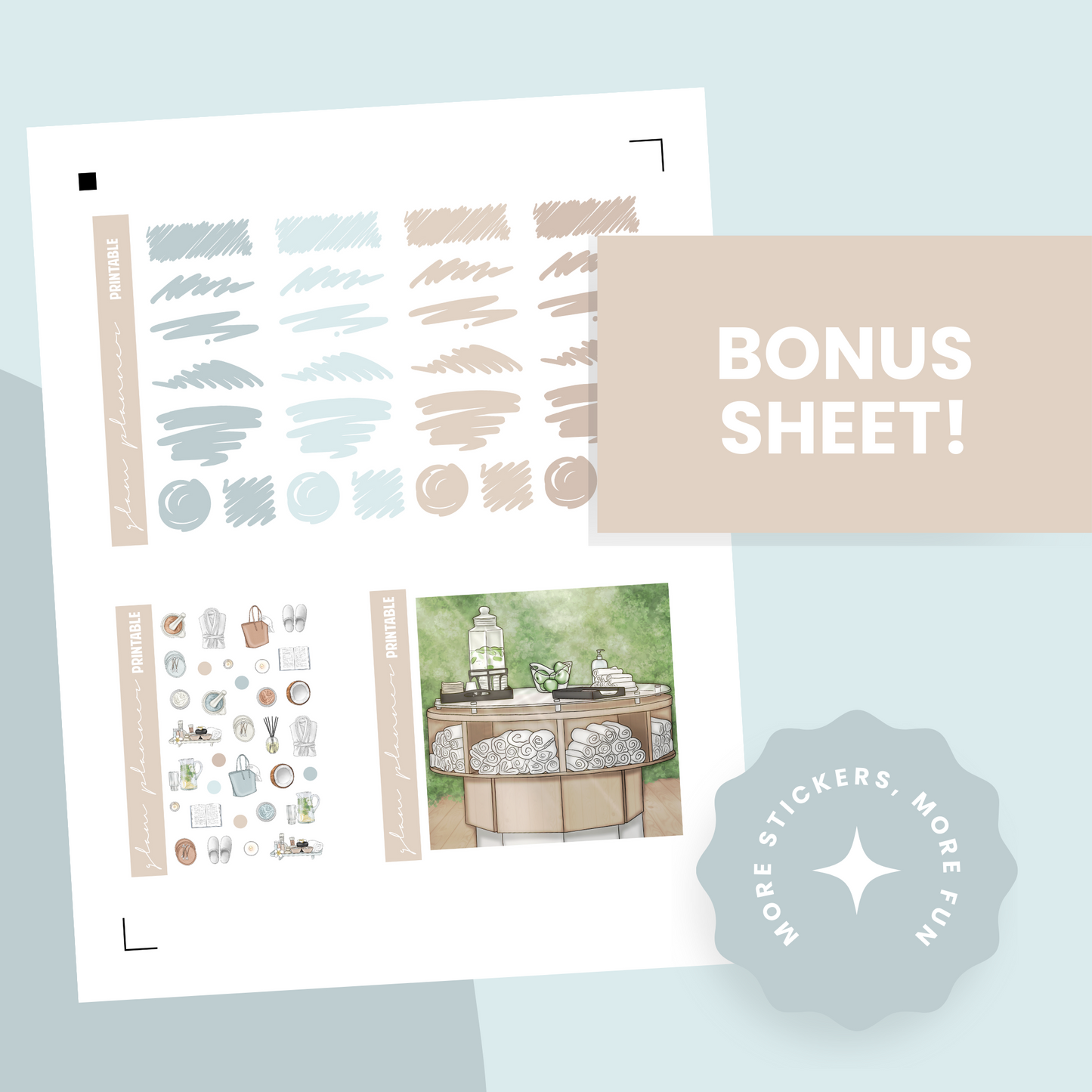 Unwind Premium Printable Sticker Kit